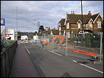 Construction of the crossing on the railway bridge